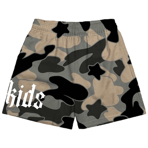 Smokey Camo Starz Mesh Shorts | Kelia kids